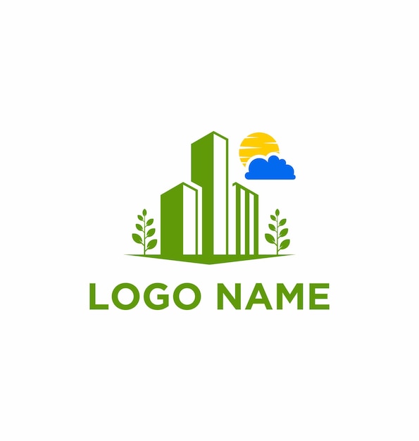 Plantilla de vector de logotipo de construcción de viviendas