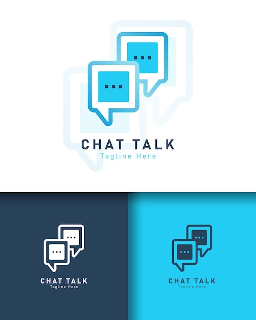 Plantilla de vector de logotipo de conversación de chat