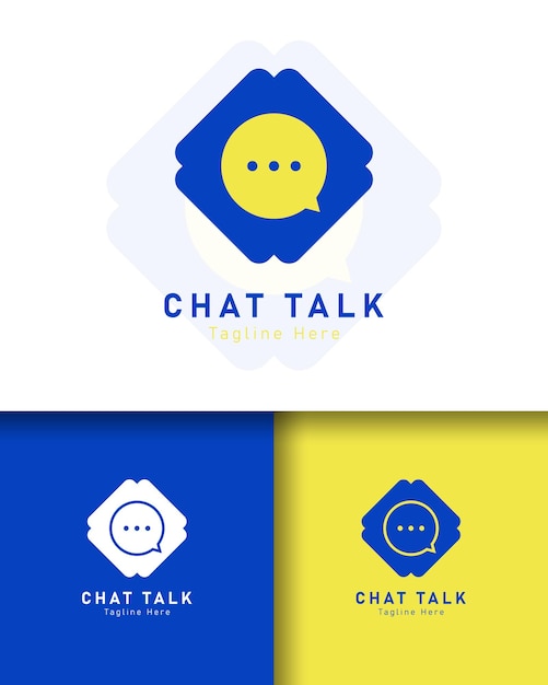 Plantilla de vector de logotipo de conversación de chat