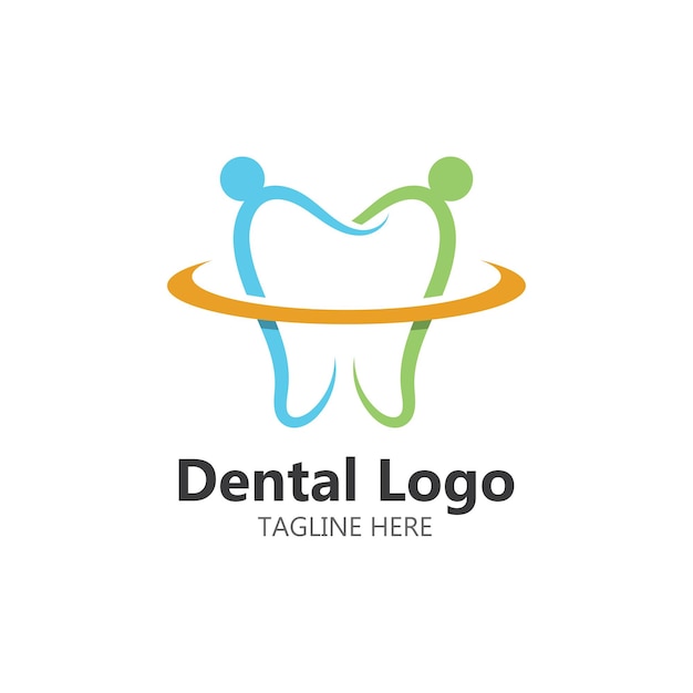 Plantilla de vector de logotipo de cuidado dental de diente