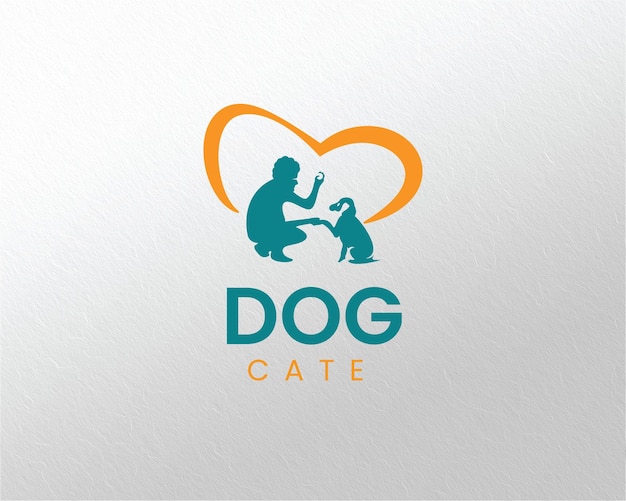 Plantilla de vector de logotipo de cuidado de perros