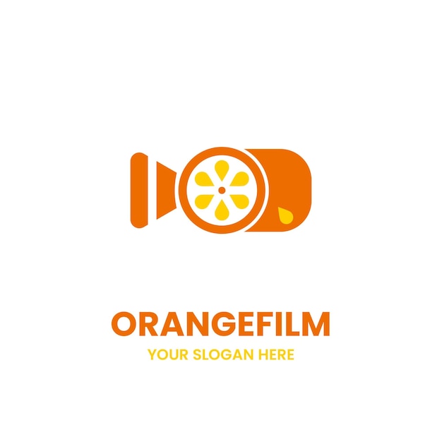 Plantilla de vector de logotipo de empresa de cine plano moderno de cine