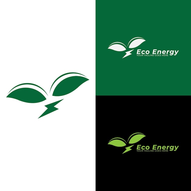 plantilla de vector de logotipo de energía ecológica