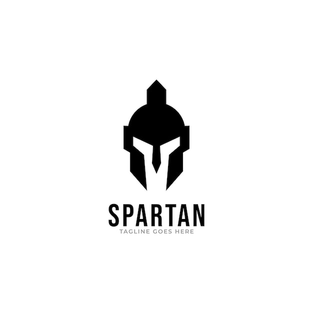plantilla de vector de logotipo espartano