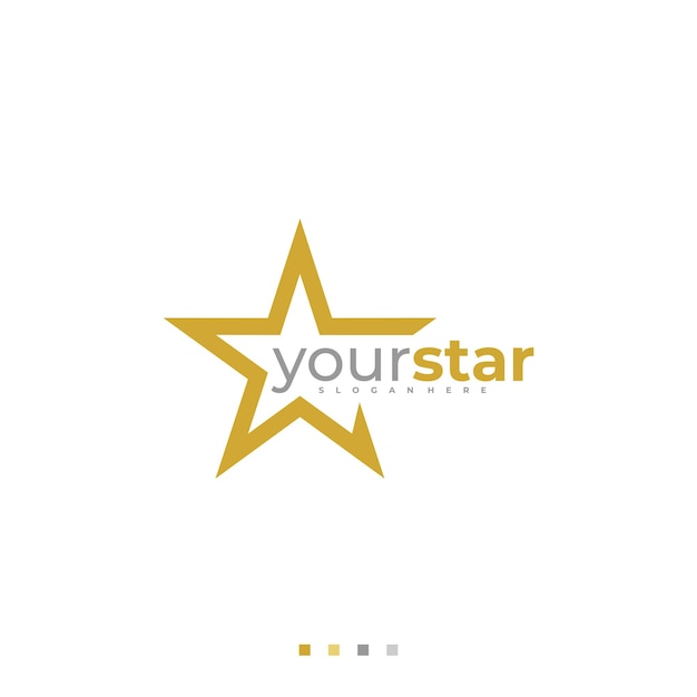 Plantilla de vector de logotipo de estrella Conceptos creativos de diseño de logotipo de estrella