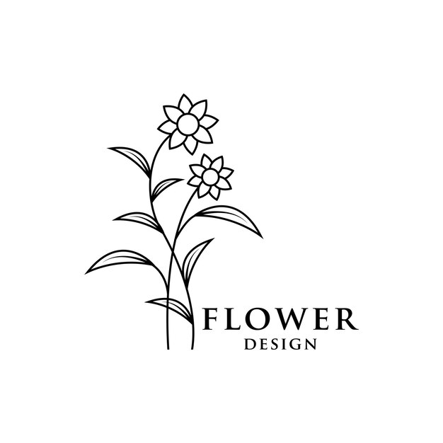 plantilla de vector de logotipo de flor