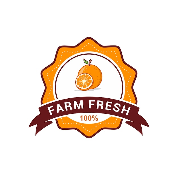 Plantilla de vector de logotipo de fruta naranja