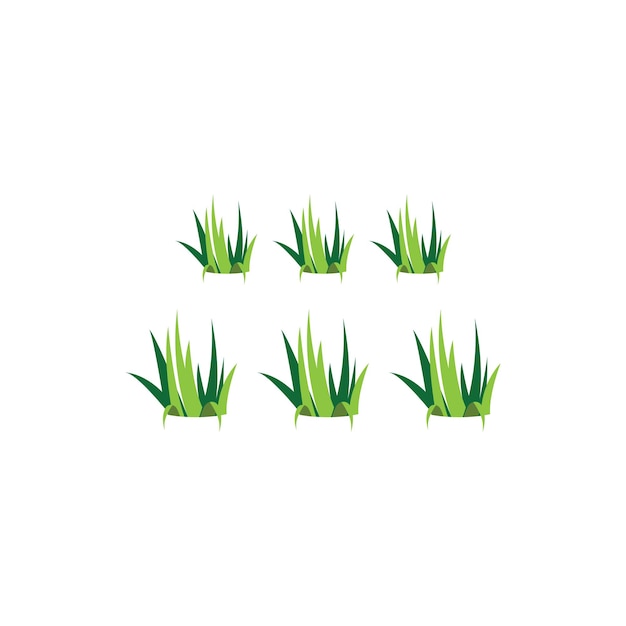 Plantilla de vector de logotipo de hierba