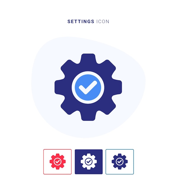 Plantilla de vector y logotipo de icono de configuración