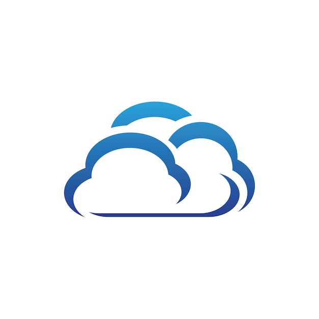 Plantilla de vector de logotipo de icono de nube