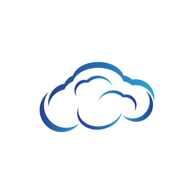 Plantilla de vector de logotipo de icono de nube