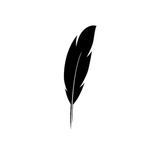 Plantilla de vector de logotipo de ilustración de pluma