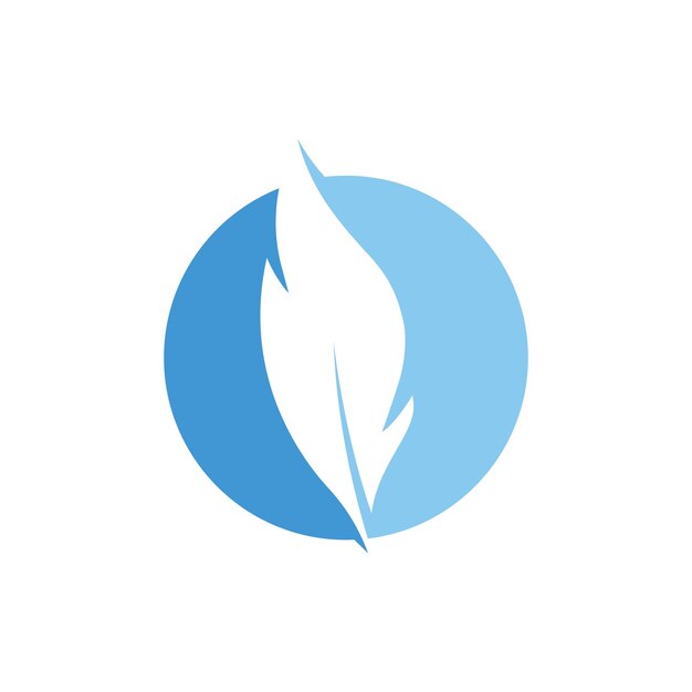 Plantilla de vector de logotipo de ilustración de pluma
