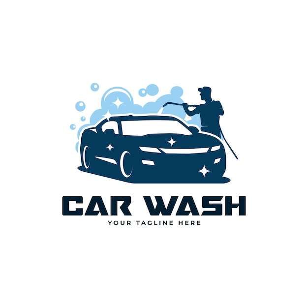 plantilla de vector de logotipo de lavado de coches