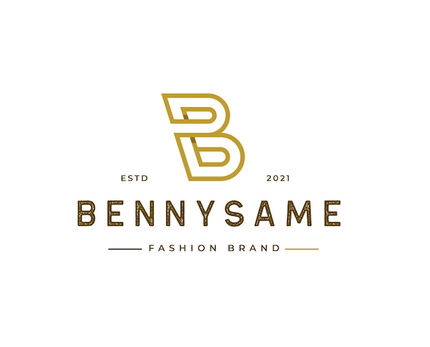 Plantilla de vector de logotipo de letra B minimalista