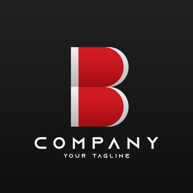 Plantilla de vector de logotipo de la letra B