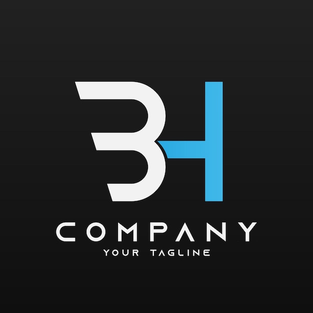 Plantilla de vector de logotipo de la letra BH