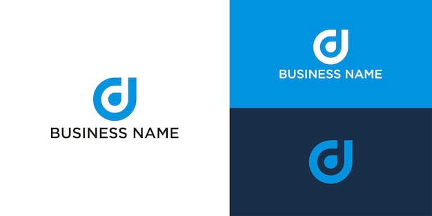 Plantilla de vector de logotipo de letra D Símbolo de monograma abstracto