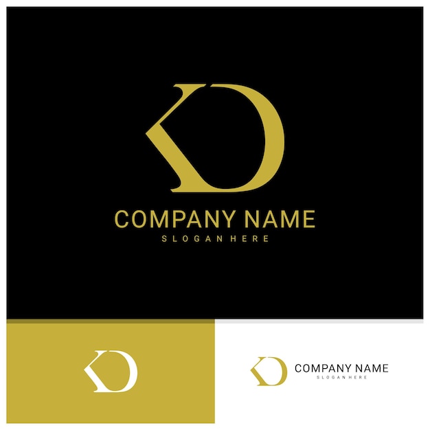 Plantilla de vector de logotipo de letra DK Conceptos creativos de diseño de logotipo de KD