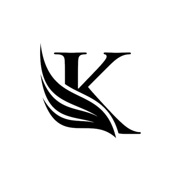 Plantilla de vector de logotipo de letra inicial K