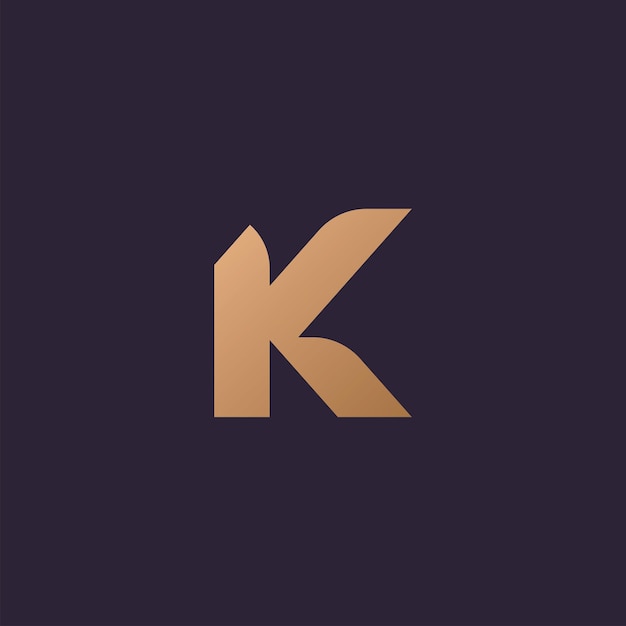 Plantilla de vector de logotipo de letra k diseño de logotipo inicial de letra k creativa