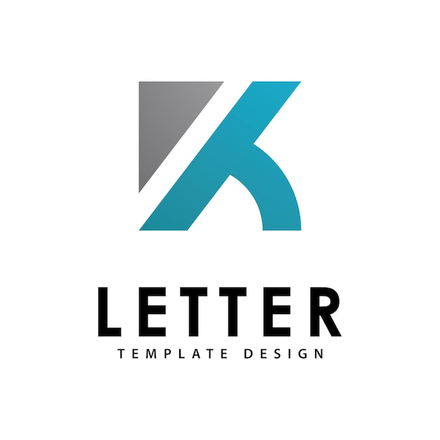 Plantilla de vector de logotipo de letra k Diseño de logotipo inicial de letra k creativa