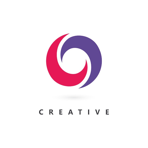 Plantilla de vector de logotipo de letra O Diseño de logotipo inicial de letra O creativa