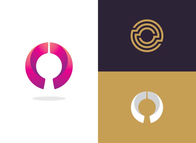 Vector plantilla de vector de logotipo de letra o logotipo de círculo creativo diseño de logotipo inicial de carta