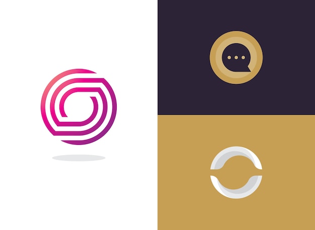 Plantilla de vector de logotipo de letra O Logotipo de círculo creativo Diseño de logotipo inicial de carta
