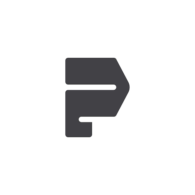 Plantilla de vector de logotipo de letra P