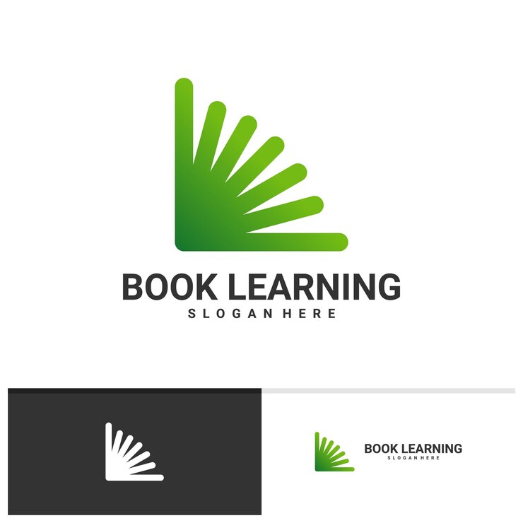 Vector plantilla de vector de logotipo de libro de aprendizaje conceptos de diseño de logotipo de libro creativo