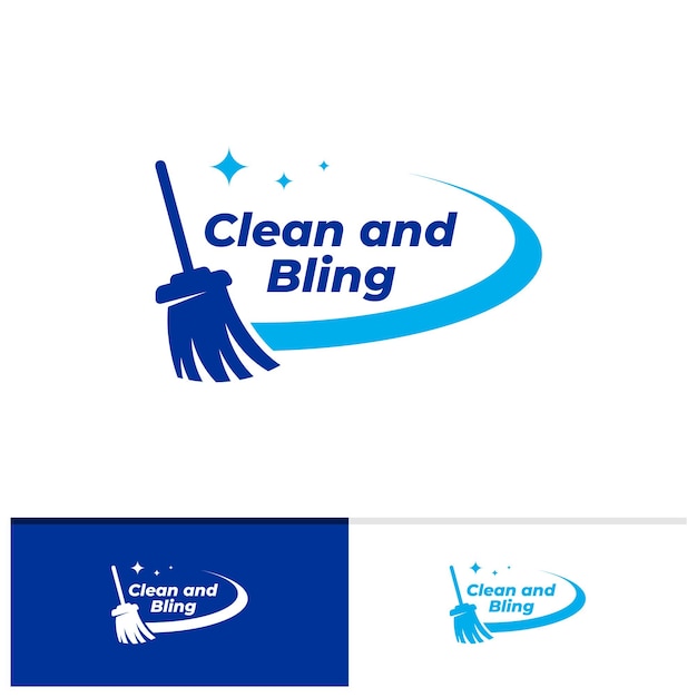 Plantilla de vector de logotipo de limpieza Conceptos de diseño de logotipo de limpieza creativa