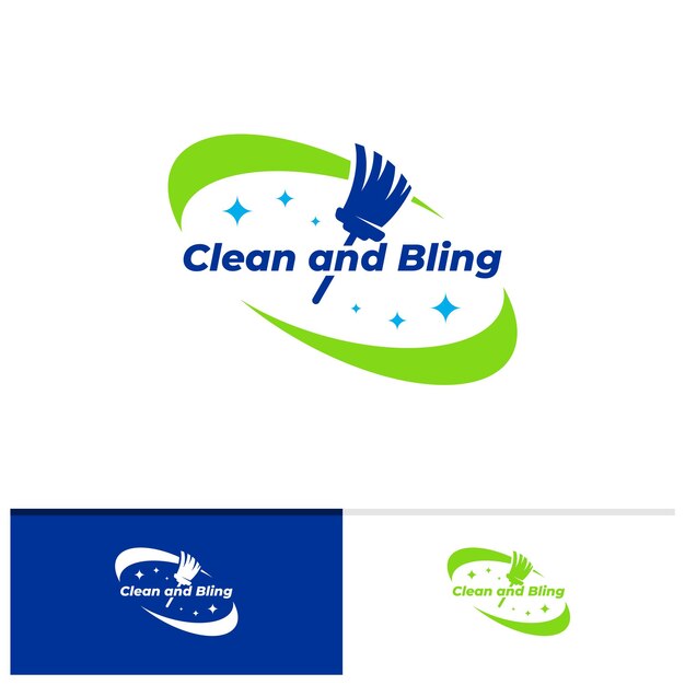 Vector plantilla de vector de logotipo de limpieza conceptos de diseño de logotipo de limpieza creativa