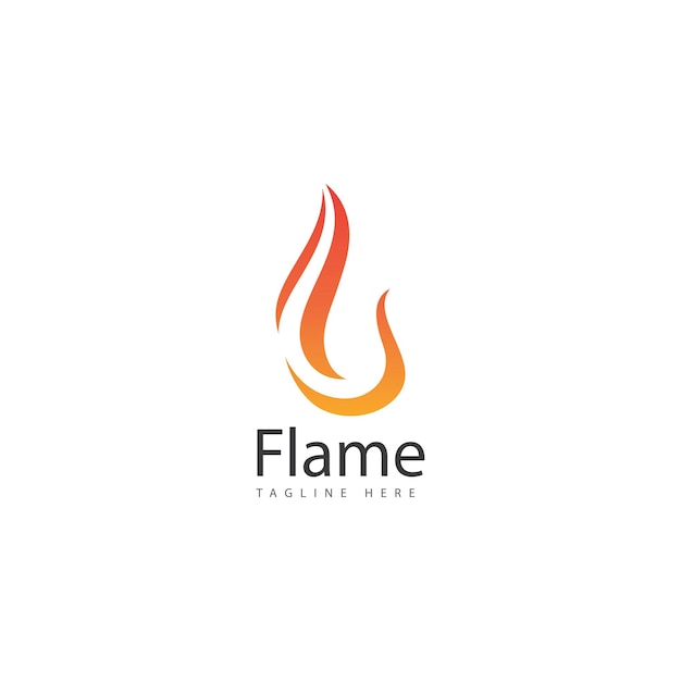 Plantilla de vector de logotipo de llama icono de diseño de logotipo de fuego