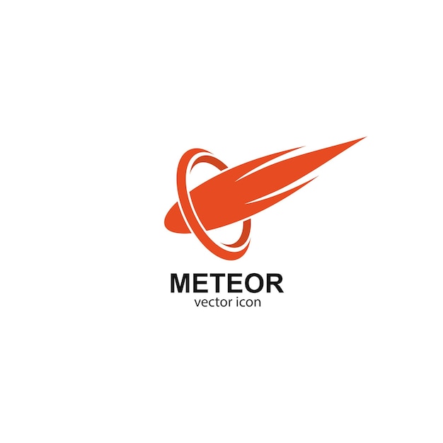 Plantilla de vector de logotipo de meteorito