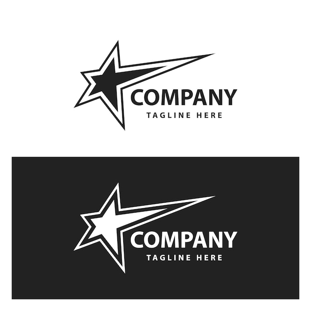 Plantilla de vector de logotipo minimalista y moderno de diseño de logotipo de estrella