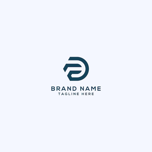 Plantilla de vector de logotipo de monograma de letra abstracta DF FD Vector de icono plano mínimo basado en inicial