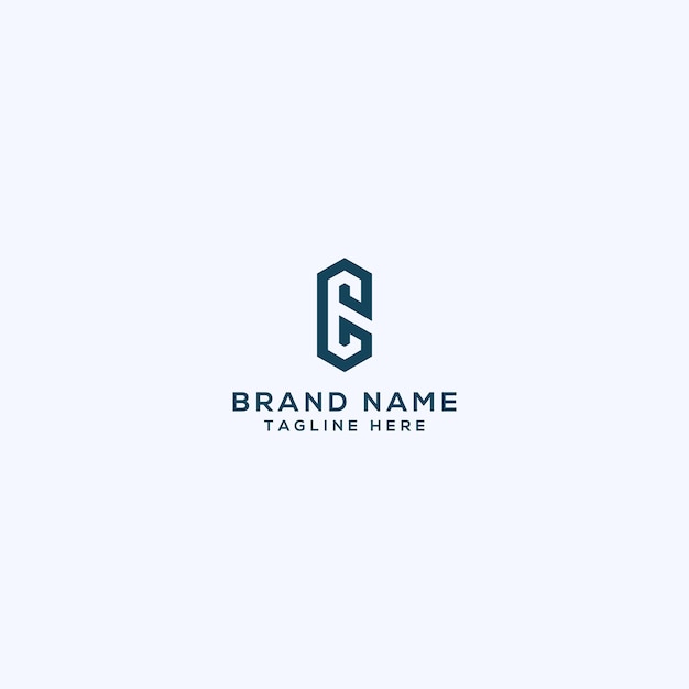 Plantilla de vector de logotipo de monograma de letra abstracta GH HG Vector de icono plano mínimo basado en inicial