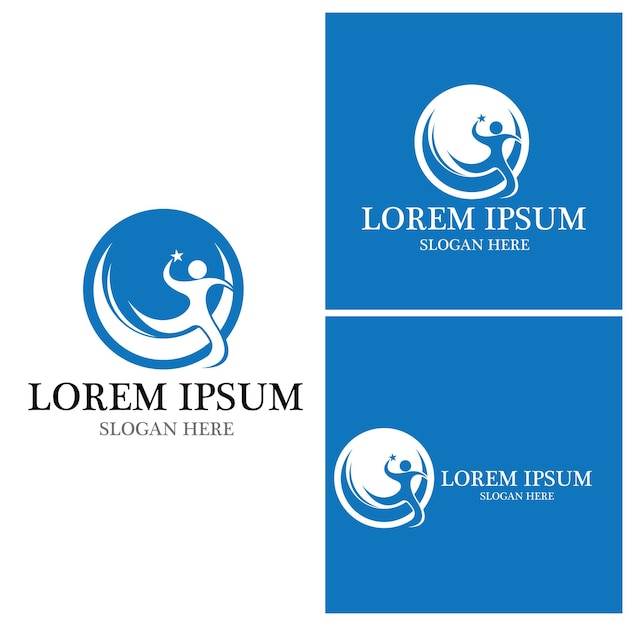 Plantilla de vector de logotipo de personas de éxito