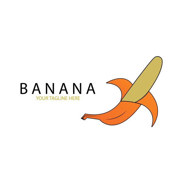 Plantilla de vector de logotipo de plátano
