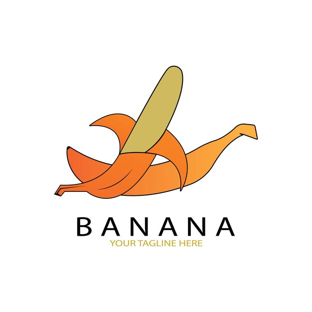 Plantilla de vector de logotipo de plátano