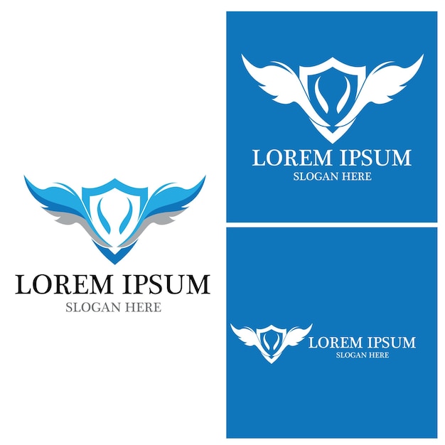 Plantilla de vector de logotipo de pluma pluma