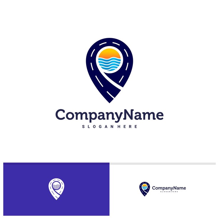 Vector plantilla de vector de logotipo de point explore conceptos de diseño de logotipo de creative point
