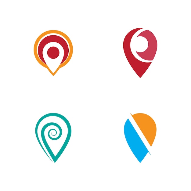 plantilla del vector del logotipo del punto de ubicación