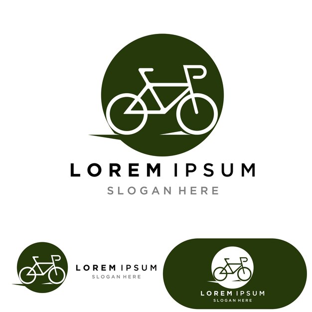 Plantilla de vector de logotipo y símbolo de deporte de bicicleta