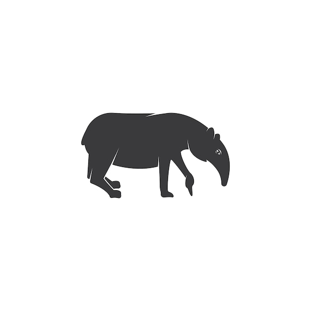 Plantilla de vector de logotipo de tapir