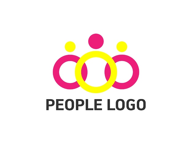 plantilla de vector de logotipo de unidad de personas