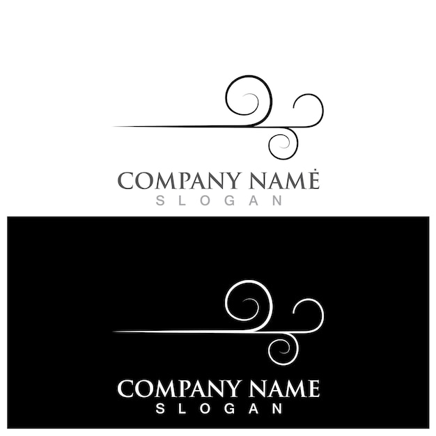 Plantilla de vector y logotipo de viento