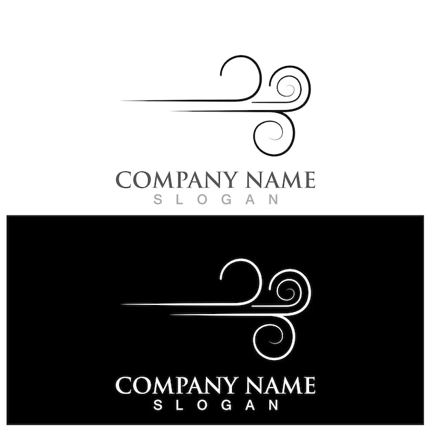 Plantilla de vector y logotipo de viento