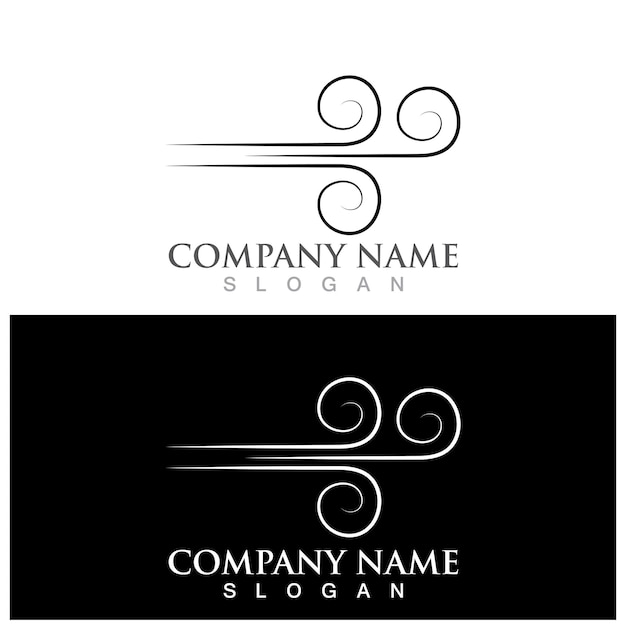 Plantilla de vector y logotipo de viento